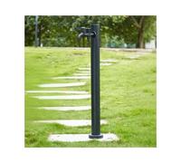 Grifo de jardín vertical de acero inoxidable duradero: elegante grifo de columna cuadrada para decoración de patio, ideal para lavado de autos y uso en exteriores.