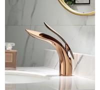 Grifo de la cuenca de latón grito de agua fría y caliente grifo de baño de un solo mango de agua del lavabo de agua Baño (SLT120B) LWX
