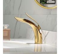 Grifo de la cuenca de latón grito de agua fría y caliente grifo de baño de un solo mango de agua del lavabo de agua Baño (SLT120B) LWX