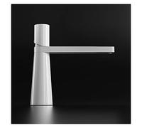 Grifo de la Cuenca del Fregadero de latón sólido Toque de diseño de diseño de lavoria de diseño de láminas sólidas y frías (s) White S