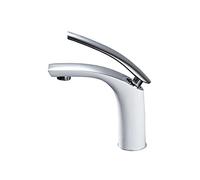 Grifo de la Cuenca Finuos de baño, Grifo de baño de un Solo Agujero, Grifo Compatible con el Lavabo del baño 1 Orificio, maricón para el Fregadero de baño, A, Grifo