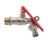Grifo de latón con cerradura para control de agua al aire libre en residencial Para jardines, cobertizos de servicios públicos, grifos externos y ubicaciones de acoplamiento de manguera (C)