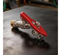 Grifo de latón con cerradura para seguridad del agua al aire libre, soporte para manguera de jardín, alimentación de lavadora e integración de grifo externo (E)