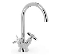 Grifo de lavabo clásico curvo con aireador y acabado cromado CLASIC TRES