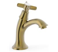 Grifo de lavabo clásico vertical monomando de un agua con latón viejo mate CLASIC TRES