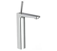 Grifo de lavabo con desagüe clic clac de caño alto en acabado cromo Pals Roca
