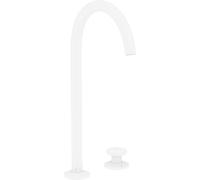 hansgrohe AXOR One Grifería de lavabo Select+ 260 de 2 orificios con desagüe automático push-open, 165 mm de proyección, 48060700, Color: Blanco Mate