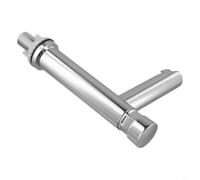 Grifo de lavabo de acero inoxidable con cierre automático de retardo de tiempo para ahorrar agua, acabado cromado plateado, adecuado para el hogar, hotel y baño público, grifo higiénico (A)