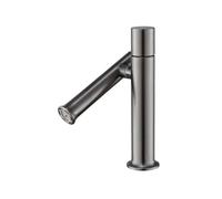 Grifo De Lavabo De Acero Inoxidable, Grifo Desmontable For Lavabo De Baño, Grifo Mezclador(Gray,G1/2)