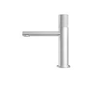 Grifo de Lavabo de Alta Gama de Oro Rosa Cepillado, Grifo Mezclador frío y Caliente con Mango Redondo de latón Macizo para baños de Hotel(A)