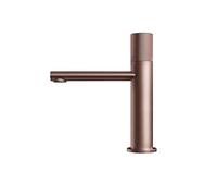 Grifo de Lavabo de Alta Gama de Oro Rosa Cepillado, Grifo Mezclador frío y Caliente con Mango Redondo de latón Macizo para baños de Hotel(I)