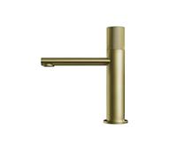 Grifo de Lavabo de Alta Gama de Oro Rosa Cepillado, Grifo Mezclador frío y Caliente con Mango Redondo de latón Macizo para baños de Hotel(K)