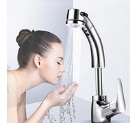 Grifo de lavabo de baño, grifo de elevación de cobre con pulverizador lateral, mezclador de latón giratorio de 360°, grifo de cocina de una sola manija, diseño moderno para un uso fácil
