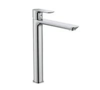 Grifo de lavabo de caño alto con cuerpo liso y acabado cromado monocomando Cala Roca