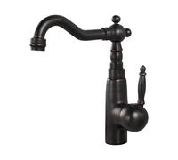 Grifo de Lavabo de Cocina Arco Alto baño Monomando Base Corta de Metal Negro