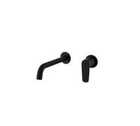 Grifo de lavabo empotrado monomando fabricado de latón con acabado negro mate Belgica de Imex