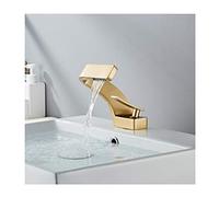 Grifo de lavabo en cascada, grifo monomando agua fría y caliente una sola manija latón inductivo, baño for el hogar con tuberías entrada,B(C)