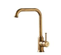 Grifo de lavabo, giratorio de 360°, estilo retro, grifo mezclador de latón de una sola palanca, agua caliente/fría, mangueras estándar del Reino Unido, acabado antiguo