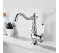 Grifo de lavabo giratorio para baño caliente y frío galvanizado