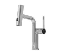 Grifo de Lavabo Grifos Mezclador de Baño Cascada Monomando de 2 Modos Latón Cromado Grifo Del Fregadero Baño Cocina