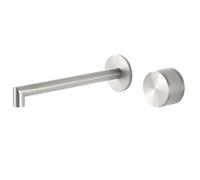 Grifo de Lavabo Grifos Mezclador de Baño de Pared Monomando de Latón para Agua Caliente Y Fría para Montaje En Pared Oculto Níquel Cepillado Grifo Del Fregadero Baño Cocina