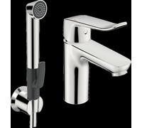 Grifo de lavabo HANSA HANSACARE con ducha de mano funcional, extensión 114 mm,