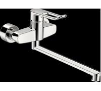 Grifo de lavabo HANSA HANSAclinca, extensión 377 mm, palanca de planchado, cr...