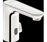 HANSA HANSAELECTRA Grifo de seguridad para lavabo, sin contacto, funcionamiento con pilas, 135 mm de altura, Bluetooth, 92602219