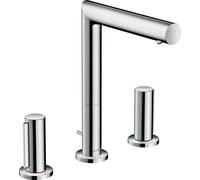Hansgohe AXOR Uno Mezclador de lavabo de 3 orificios 200 con tirador y desagüe automático, proyección 183 mm, 45133000, Color: cromado