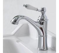 Grifo de Lavabo Mezclador de Baño Grifo de Lavabo Monomando Vintage Grifos Mezclador de Baño de 1 Orificio Y Grifo de Baño Lavabo Cromados para Agua Caliente Y Fría