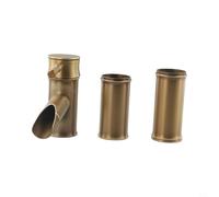 Grifo de lavabo, mezclador de latón antiguo de una sola manija, válvula de cerámica con forma para lavabo de encimera de baño, diseño europeo clásico (L)