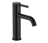 Grifo de lavabo monocomando con desagüe y acabado en negro titanio de Ona Roca