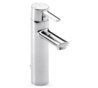 Grifo de lavabo monomando con caño alto acabado cromado Targa Roca