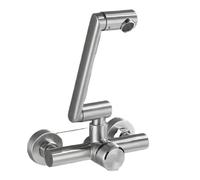 Grifo de lavabo plegable acero inoxidable for baño, cocina, mezclador agua fría y caliente, giratorio 360 grados Diseño a prueba de fugas(1-Mode)