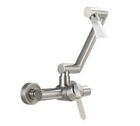 Grifo de lavabo plegable acero inoxidable for baño, cocina, mezclador agua fría y caliente, giratorio 360 grados Diseño a prueba de fugas(2-Mode Style1)