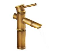 Grifo De Lavabo Todo Cobre Encima Y Debajo Del Lavabo Del Mostrador Grifo De Lavabo De Bambú Grifo De Baño Caliente Y Frío