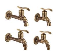 Grifo de lavadora antiguo, grifo de jardín, grifo de latón con dragón tallado, for exterior, frío(Short C)