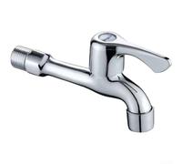 Grifo de lavadora extra largo montado en la pared latón monomando 14 cm caño moderno lavadero fregadero grifo (B)