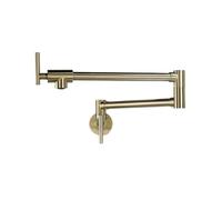 Grifo de llenado ollas, plegable, estirable, montaje en pared, cocina, restaurante, fregadero, latón, comercial, doble articulación, brazo oscilante NPT