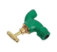 Grifo de Metal para Lavadora 1/2 Pulgada Salida y Boquilla Verde | Cobre E Hierro, Resistente al Desgaste, Ajuste Sencillo y Uso Rápido, para Exterior y Conexión de Manguera