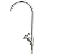 Grifo de ósmosis inversa cromado para agua potable con boquilla giratoria de 360 grados para sistemas de filtraciones de cocina, ajuste de conexión rápida