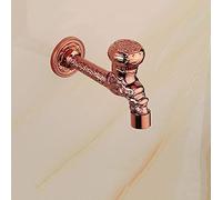 Grifo de pared de apertura rápida de cobre fino, clásico, europeo, retro, extensión, fregona, piscina, lavadora, boquilla de agua, grifo anticorrosión estable y simple a prueba de fugas G12 (tamaño