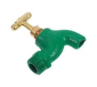 Grifo de Pared Metálico Verde de 1/2 Pulgada Salida | Control Rápido del Agua, Mecanismo de Apertura Rápida y Prevención de Fugas, para Jardín y Lavadero