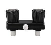 Grifo de Perilla Doble, Desviador de Válvula de Grifo de Ducha Resistente a Explosiones Suave y Resistente para Caravana de Viaje, Caravana, Autocaravana (Negro)