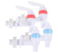 Grifo de Plástico para Dispensador de Agua Bloqueo infantil, 4 piezas | Pieza de Repuesto, Salida Segura para Agua Fría y Caliente, Uso en Oficina, Hogar y Eventos