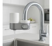 Grifo de purificación de agua de cinco niveles, filtración fina de 0,2 micrones, conmutación de un solo toque entre agua purificada y agua del grifo BLANCO