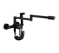 Grifo de relleno de marihuana de latón grifo de cocina plegable grifo de fregadero con batidora de mango de un solo manejo de brazo oscilante con pistola de pulverización 2 funciones para usar