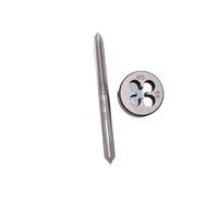 Grifo de rosca helicoidal Juego de machos y matrices HSS for mano izquierda, M6, M8, M10, M12, troquel redondo, rosca fina métrica, grifo de flauta recta(M12X1.5L)