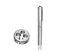 Grifo de rosca helicoidal Juego de machos y matrices roscados 1/4" 5/16" 3/8" 7/16" 1/2" 9/16" 5/8" 3/4" 7/8" 1" pulgadas mano izquierda 1 juego(3I8-16 Left)