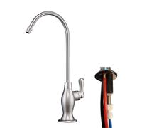 Grifo de smosis inversa sin plomo Air Gap de 3 l neas con filtraci n de agua potable (n quel cepillado), certificado por NSF